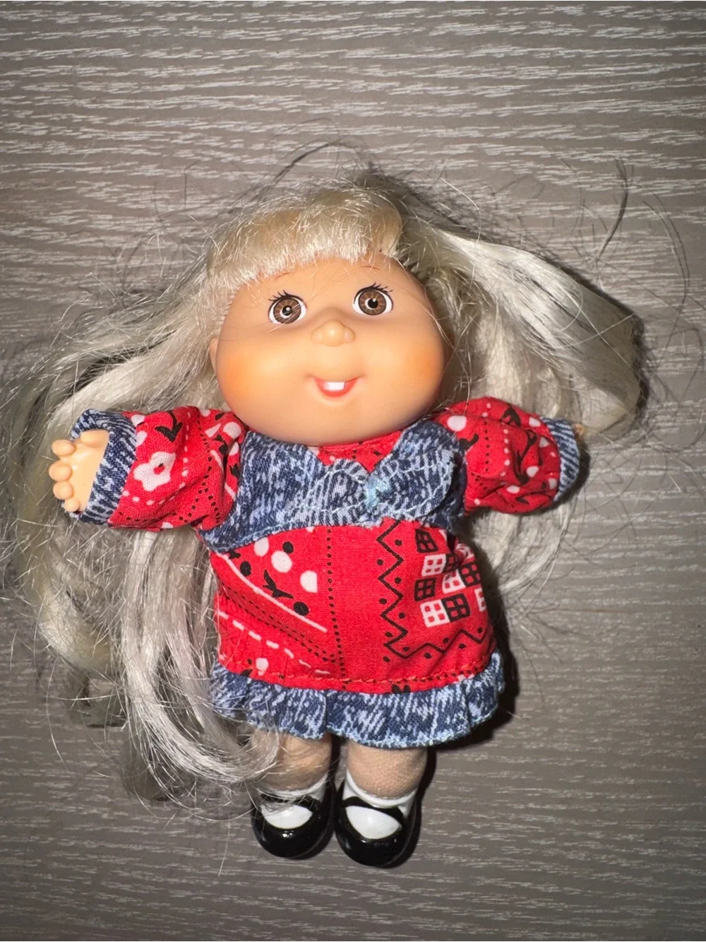 vintage cabbage patch kid mini doll 5 inches - EUC mattel CABBIE CPK